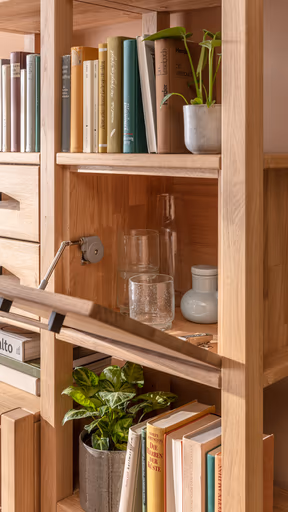 Wohnwand Elara - Eiche massiv, legno geölt