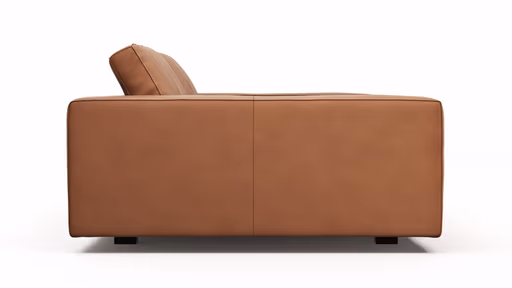 Sofa Aprino 1 - 3,5-Sitzer XXL, Dickleder, Cognac, Armlehne Block breit