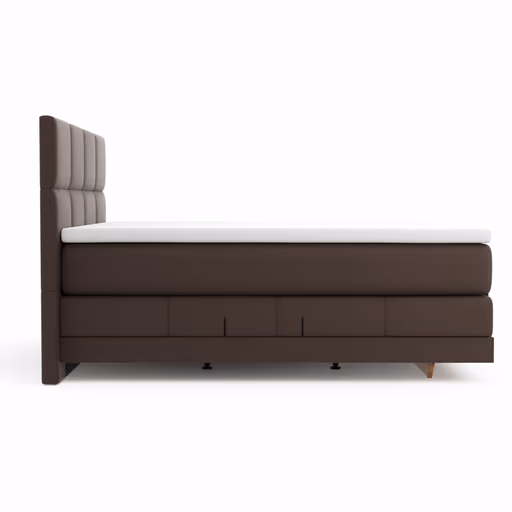 Boxspringbett Alpin Luxe - inkl. Kopf- und Fußteil verstellbar, Liegefläche ca. 160x200 cm, Stoff, Dunkelbraun