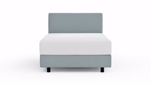 Boxspringbett Valencia - Liegefläche ca. 120x200 cm, Stoff, Hellblau