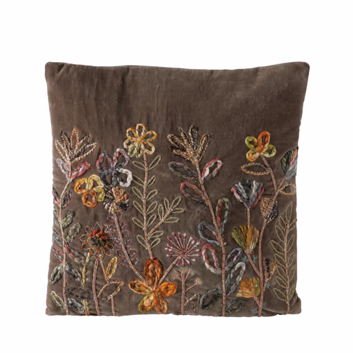 Deko-Kissen - B/L ca. 45x45 cm, Braun/Grün/Gelb