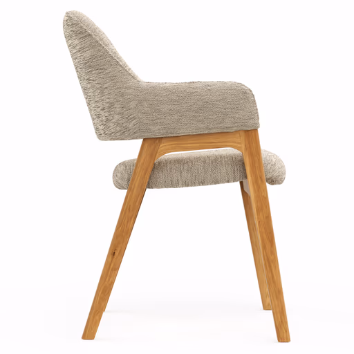 Armlehnstuhl Flore 1 - Stoff, Beige