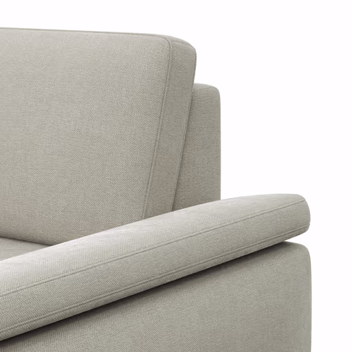 Ecksofa Houston - Longchair groß links mit 1,75-Sitzer, inkl. Sitztiefenverstellung und Armlehne klappbar, Stoff, Natur