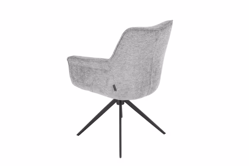 Armlehnstuhl MAIKE - drehbar, Stoff, Hellgrau