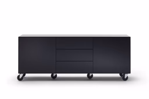 Sideboard Edge - Lack, Schwarz