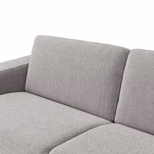 Sofa Nuoro - 3-Sitzer inkl. Schlaffunktion, Stoff, Grau