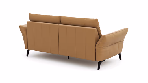 Sofa Bahia - 2-Sitzer inkl. Armlehne verstellbar, Leder, Kurkuma