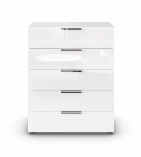 Kommode RIPP- Weiß, Glas, Weiß