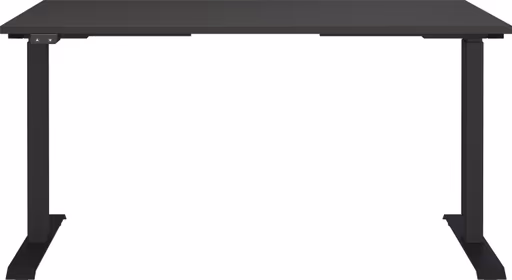 Schreibtisch GELI - höhenverstellbar, LB ca. 140x80 cm, Graphit, Schwarz
