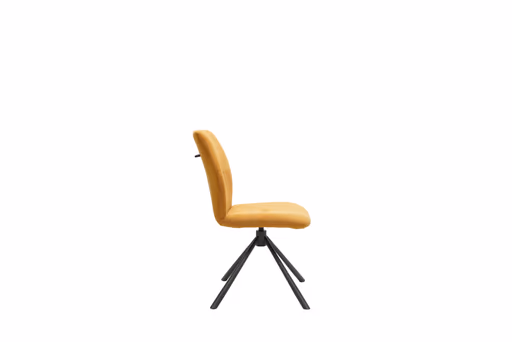 Stuhl MANOA - drehbar, Stoff, Senfgelb