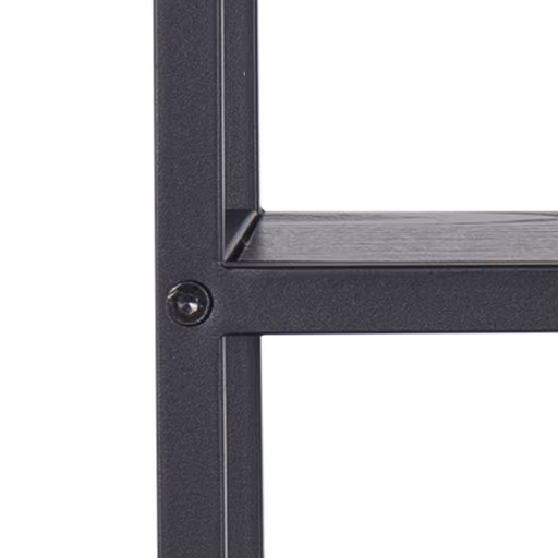 Wandregal - Esche schwarz, metall schwarz