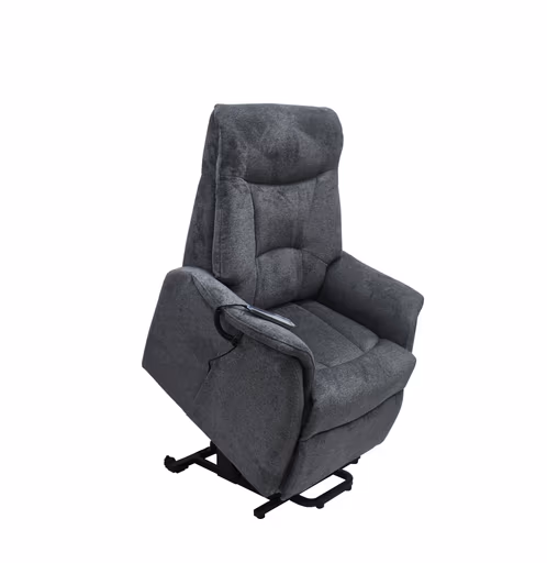 TV-Sessel MAILO - Aufstehhilfe, Relaxfunktion, Kopfteilverstellung, Stoff, Dunkelgrau