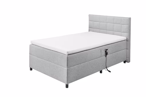 Polsterbett- Liegefläche ca. 120x200 cm, Stoff, Silbergrau