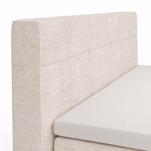 Boxspringbett Alpin - Liegefläche ca. 180x200 cm, Stoff, Graubeige