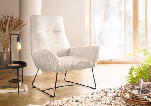 1-Sitzer Sessel - Cord, cremweiss