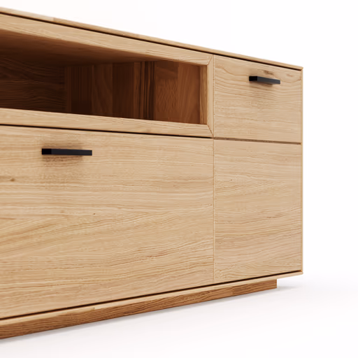 Lowboard Estana - Eiche massiv, legno