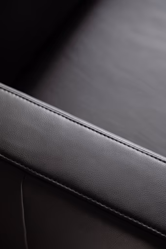 Sofa Enna - 3-Sitzer, Leder, Anthrazit