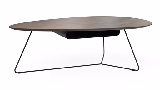 Couchtisch Fano - LBH ca. 121x75x38 cm, Ceramistone, Graubraun