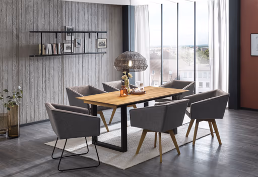 Esstisch - ausziehbar, LB ca. 180x90 cm, Eiche massiv