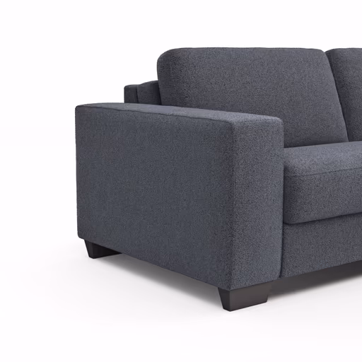 Sofa Nuoro - 3-Sitzer inkl. Schlaffunktion, Stoff, Eisblau