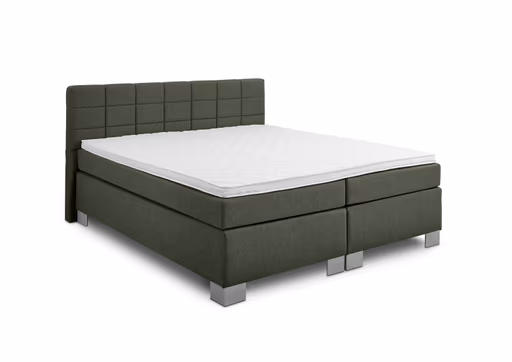 Boxspringbett HAIKOS- Liegefläche ca. 180x200 cm, Stoff, Olive, TFK H2/TFK H2