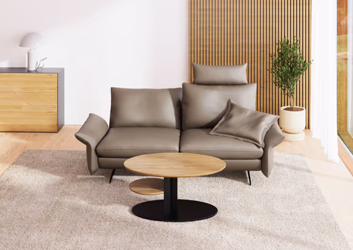 Couchtisch - höhenverstellbar, LBH. ca. 95x65x47-65 cm, Wildeiche