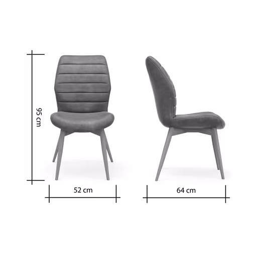 Stuhl Dalyan - Stoff, Grau