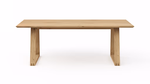 Esstisch Belfast - LB ca. 220x100 cm, Eiche massiv, Legno, Trapezgestell