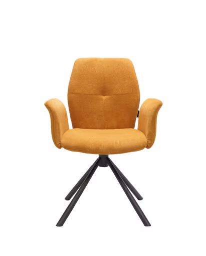 Armlehnstuhl MANOA - drehbar, Stoff, Senfgelb