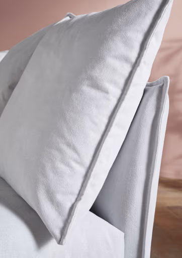 Ecksofa Palazzina - Longchair links, 1,5-sitzer, Stoff, Hellgrau