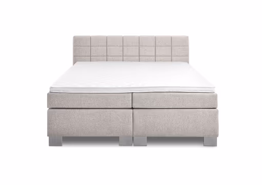Boxspringbett HAIKOS- Liegefläche ca. 180x200 cm, Stoff, Beige, TFK H2/TFK H2