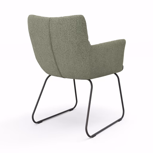 Armlehnstuhl Nashville - Stoff, Olivgrün