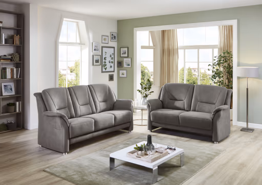 Sofa - 2-Sitzer, Stoff, Grau