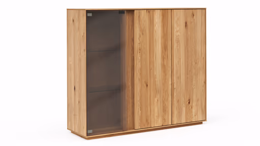 Highboard Saratoga - Wildeiche massiv, natur geölt