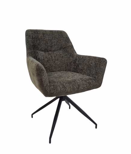 Armlehnstuhl MARYBEL - drehbar, Stoff, Grün