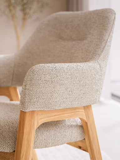 Armlehnstuhl Flore 1 - Stoff, Beige