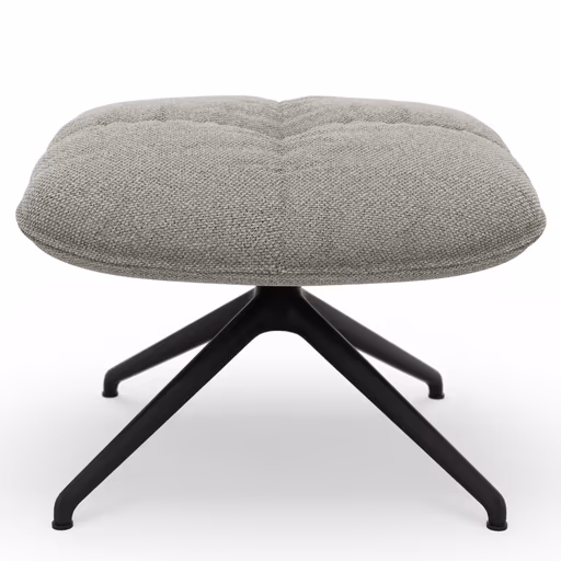 Hocker Unn - Stoff, Hellgrau