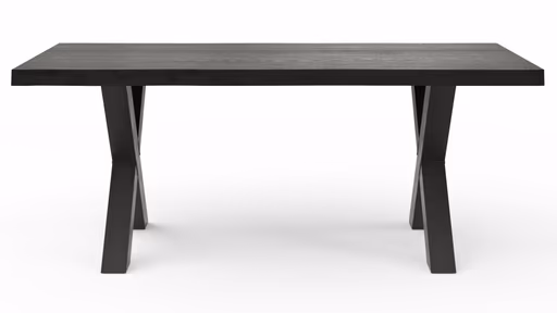 Esstisch Clifton - LB ca. 200x100 cm, Zerreiche massiv, Smoke