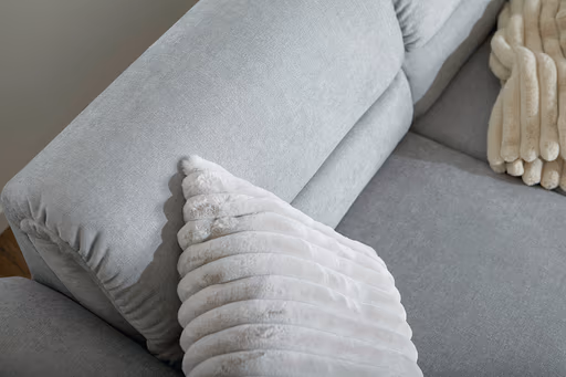 Ecksofa Jacksonville - 3-Sitzer medium, Eckelement und Abschlussteil rechts, inkl. Rückenverstellung, Stoff, Hellblau