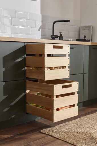 Winkelküche 54.160 GL 7 521, Lack samtmatt Waldgrün