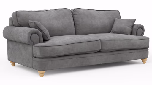 Sofa Mapleton - 3-Sitzer, Stoff, Anthrazit
