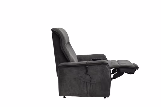 TV-Sessel MIKLAS - Aufstehhilfe, Relaxfunktion, Stoff, Grau