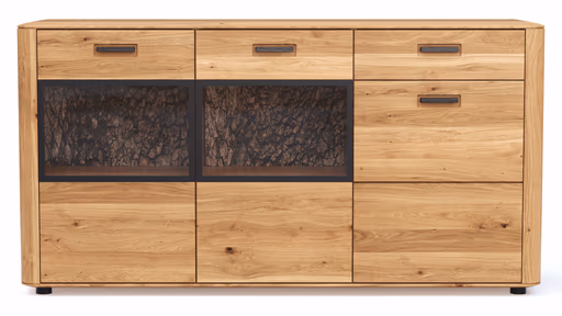 Sideboard Vigo - Wildeiche massiv, Natur geölt