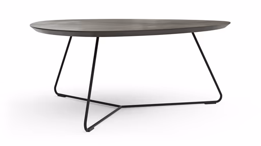 Couchtisch Fano - LBH ca. 87x78x33 cm, HPL Laminat, Graubraun