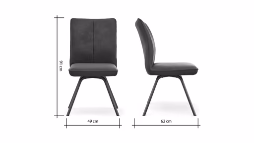 Stuhl Calyra - Stoff, Anthrazit