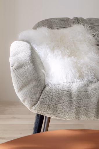 Sessel Sevano - Leder, Offwhite