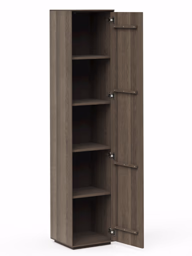 Vitrine Saratoga - rechts, Buche massiv, silbergrau geölt