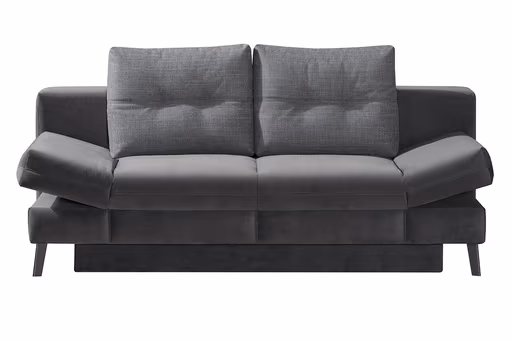  Querschläfer - mit Bettkasten, Stoff, Anthrazit