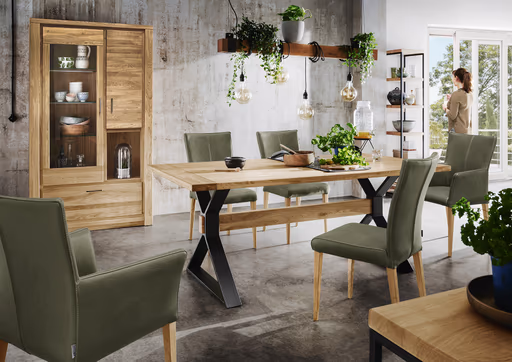 Esstisch Farmingdale - LB ca. 200x100 cm, Eiche massiv, natur geölt