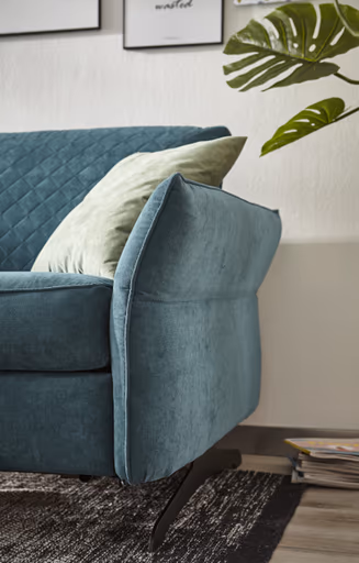 Sofa Melida - 2,5-Sitzer inkl. Schlaffunktion, Stoff, Smaragd